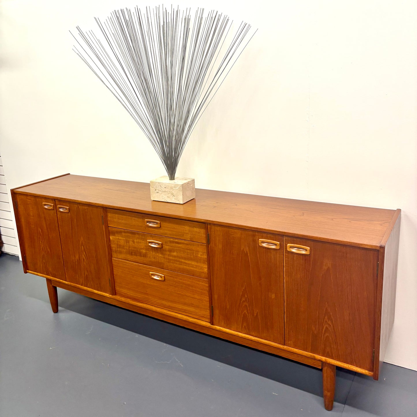 Rare Long Mid Century Teak Credenza/Sideboard By Nils Jonsson For Troeds