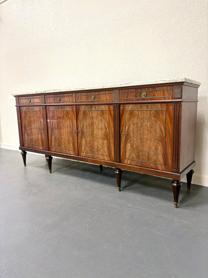 Antique Louis XVI Style Marble Top Sideboard - France