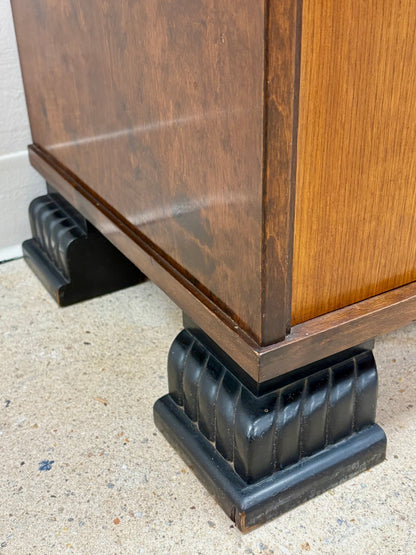 Antique Art Deco Walnut Cabinet - Sweden