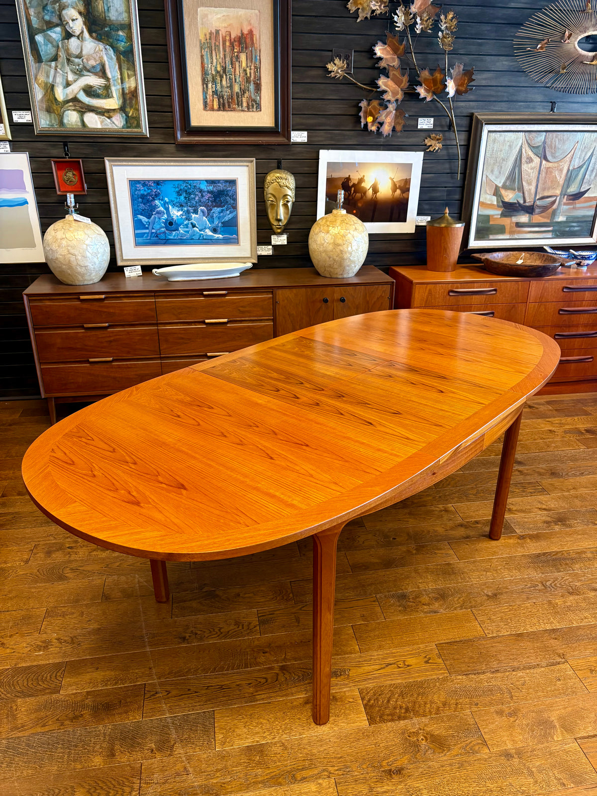 Mid Century Teak Butterfly Leaf Teak Dining Table By Nathan Furniture - England
