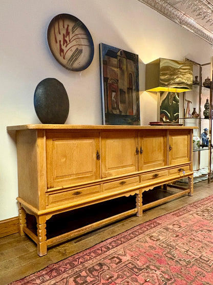 Mid Century Long Danish Oak Credenza/Sideboard - Denmark