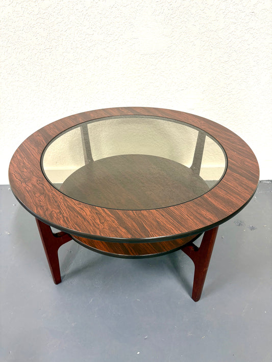 Mid Century Round Rosewood Coffee Table - England