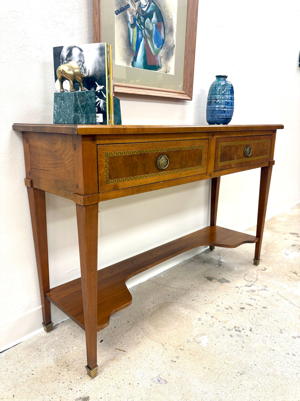 French Mahogany Console/Hall Table With Drawers - France