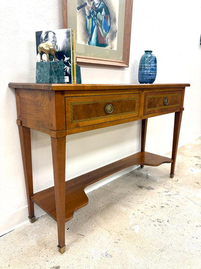 French Mahogany Console/Hall Table With Drawers - France