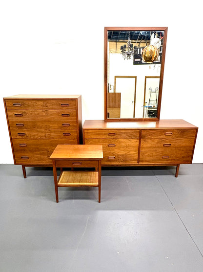 Mid Century Six Drawer Tall Dresser By Jack Cartwright for Founders - American
