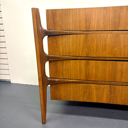 Rare Mid Century Exoskeleton Eight Drawer Dresser by William Hinn