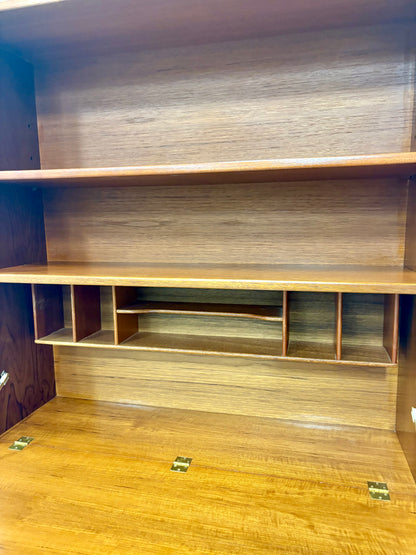 Mid Century Teak Drop Front Secretary/Desk - England