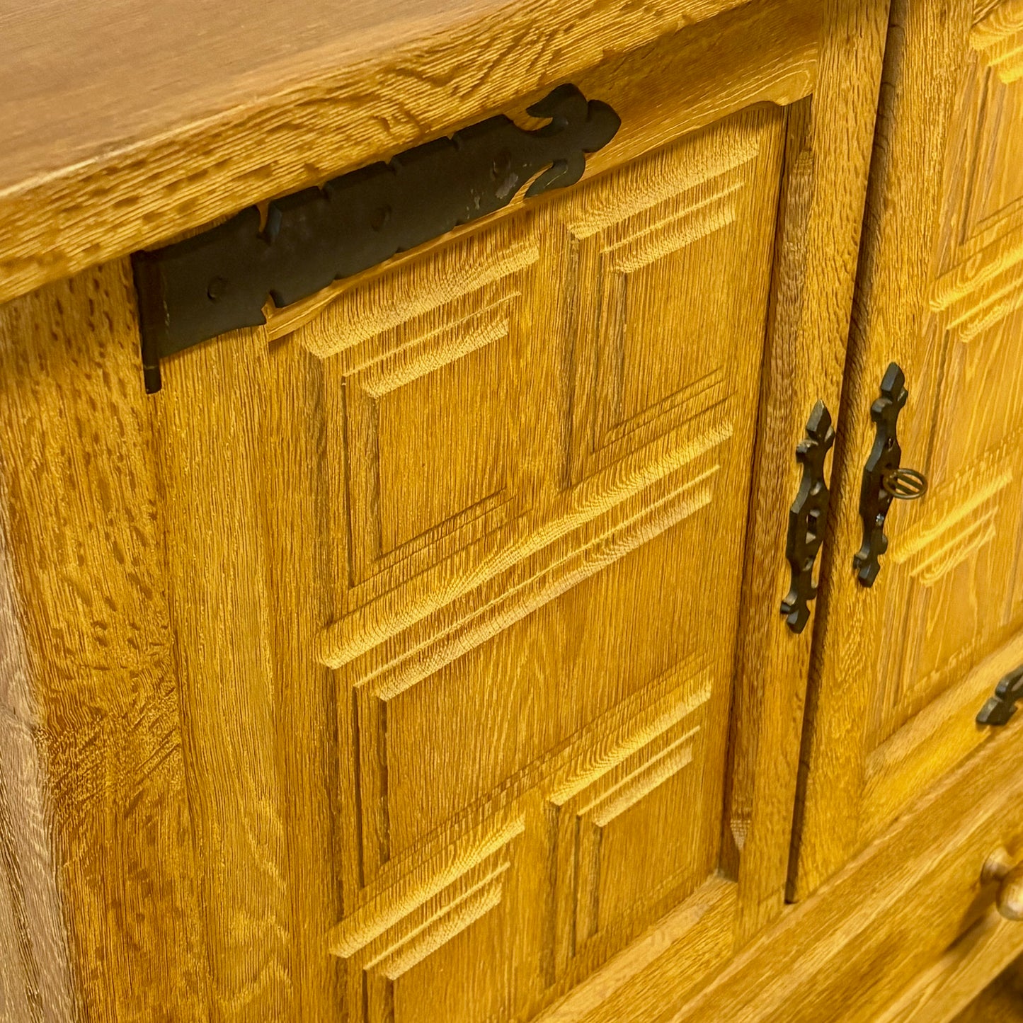 MID CENTURY OAK CABINET BY HENNING KJAERNUFF, DENMARK