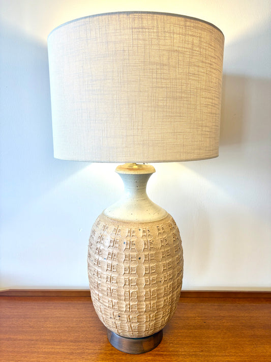 Important Mid Century Studio Pottery Lamp by Bob Kinsie