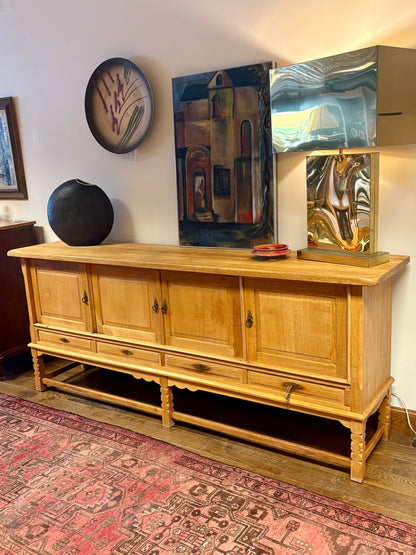 Mid Century Long Danish Oak Credenza/Sideboard - Denmark