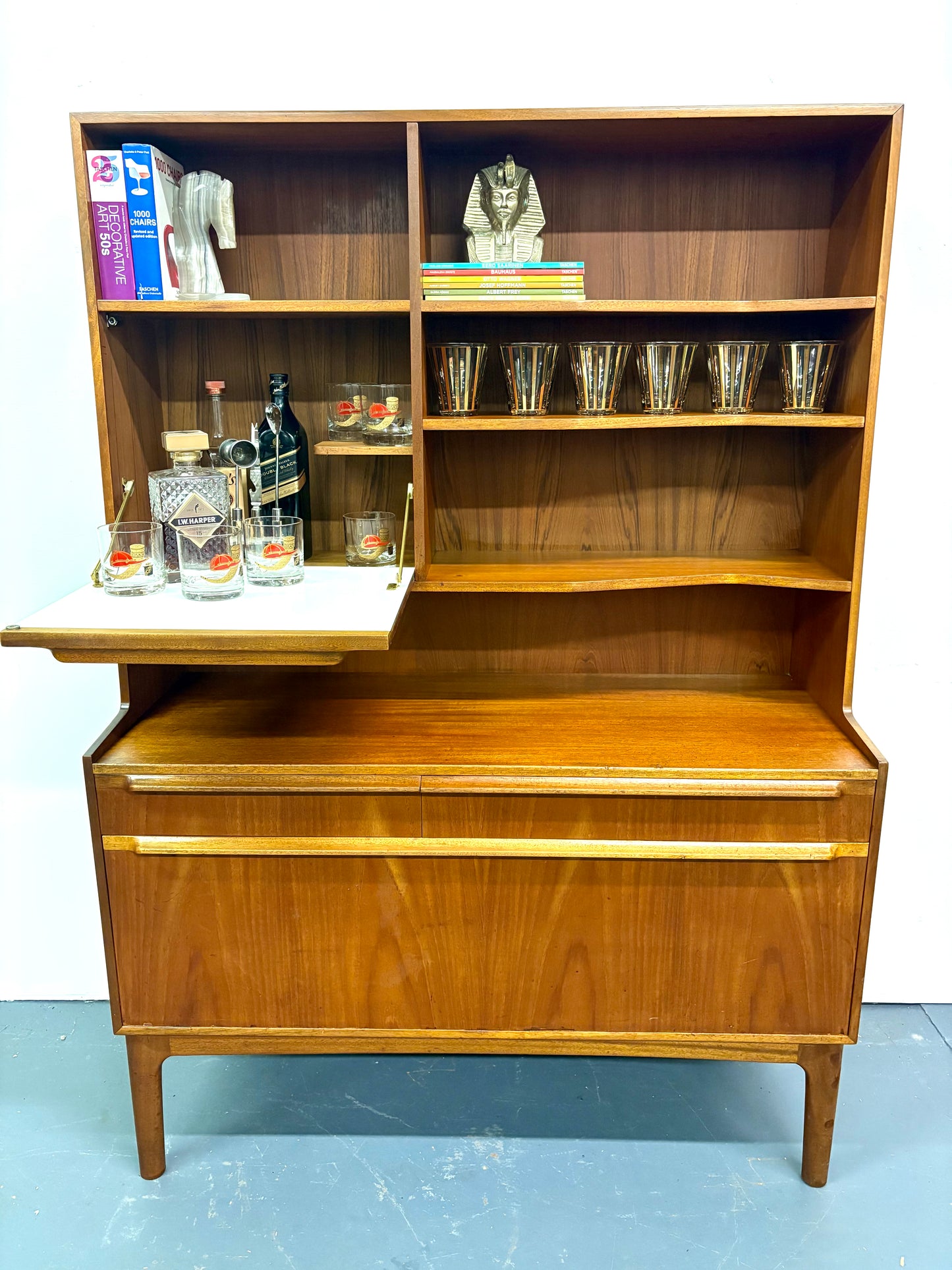 Mid Century Teak Cocktail Bar/Bookcase By McIntosh - Scotland