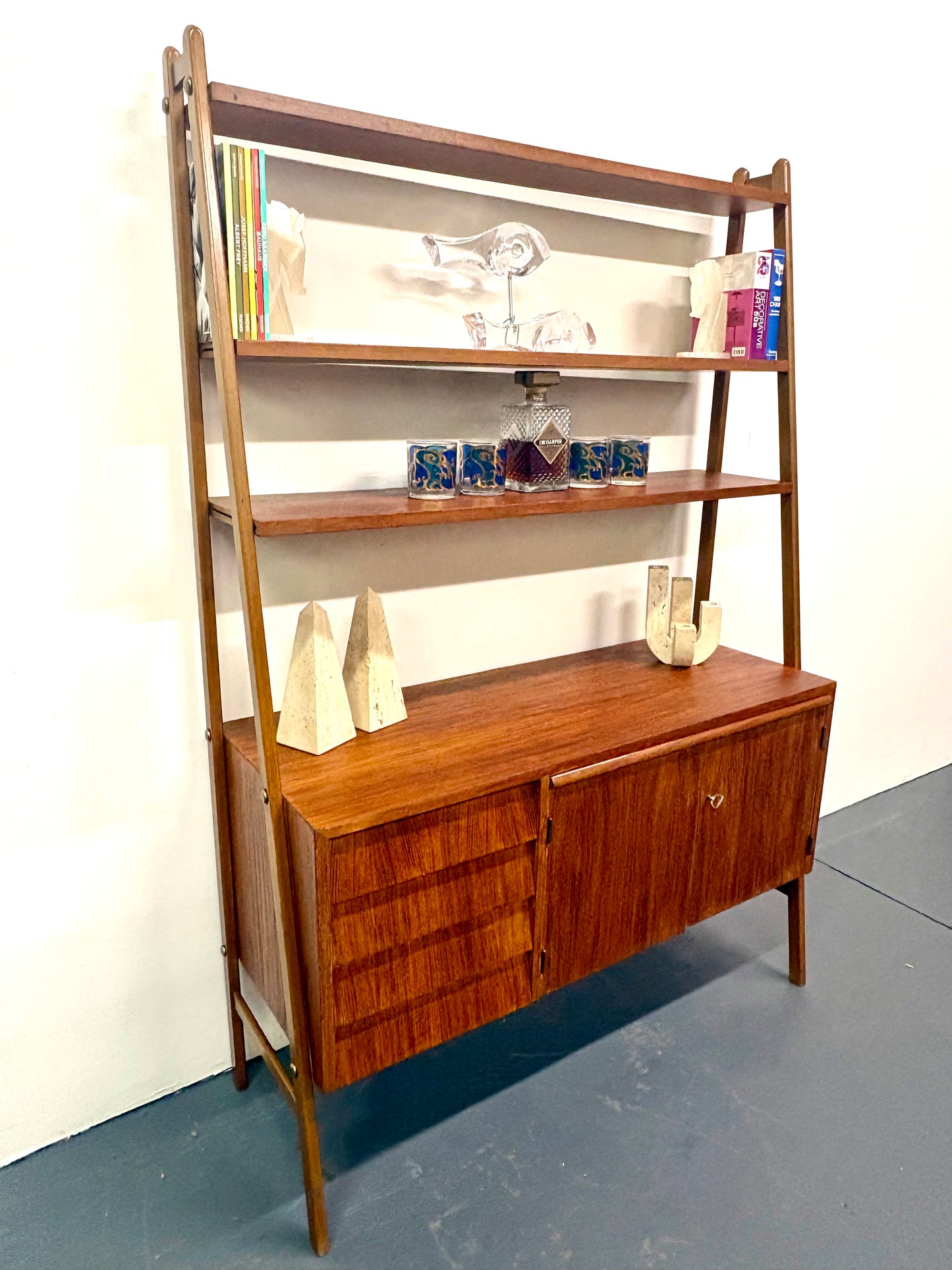 Mid Century Teak Secretary/Bookshelf - Sweden