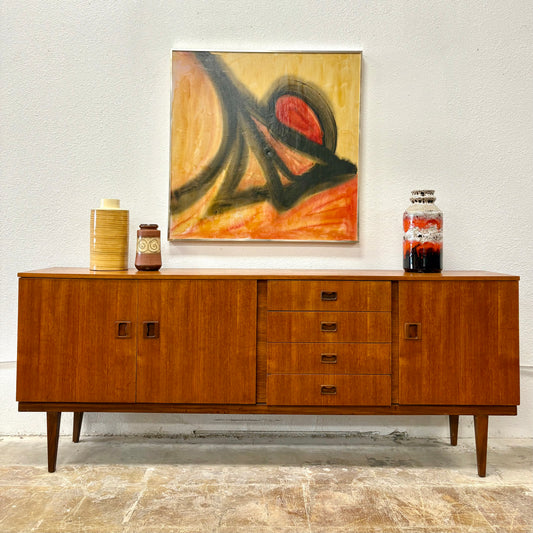 Long Mid Century Teak Credenza/Sideboard From England