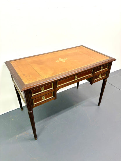 French Louie XVI Style Leather Top Desk