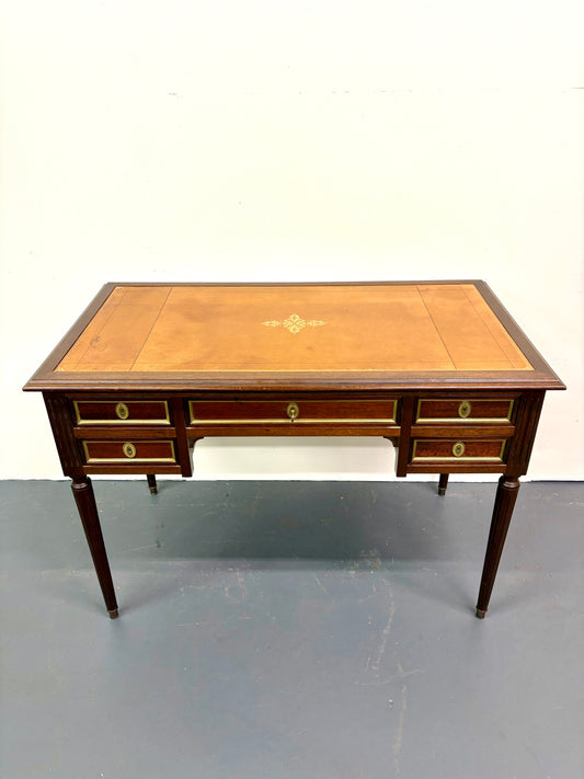 French Louie XVI Style Leather Top Desk