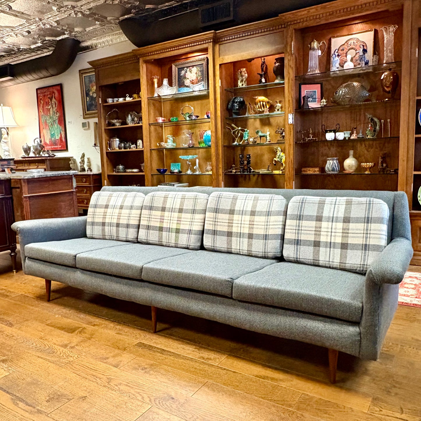 Long Mid Century Danish Sofa by Folke Ohlsson for Dux - Fully Restored