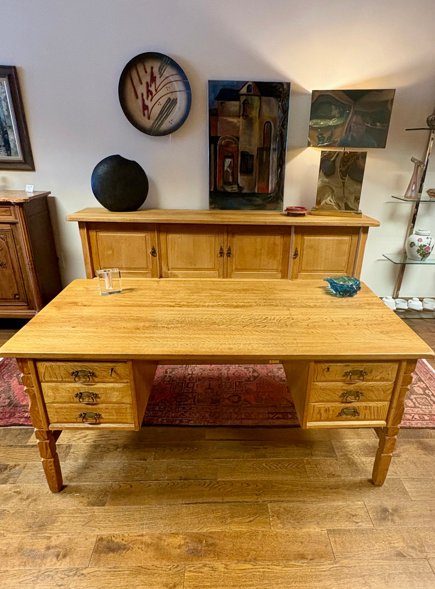 Mid Century Danish Oak Bookshelf Desk - Denmark