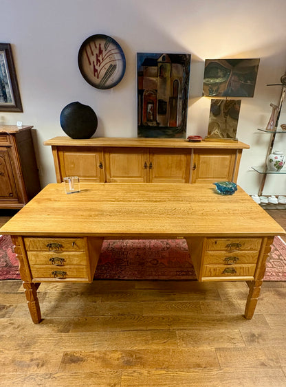 Mid Century Danish Oak Bookshelf Desk - Denmark