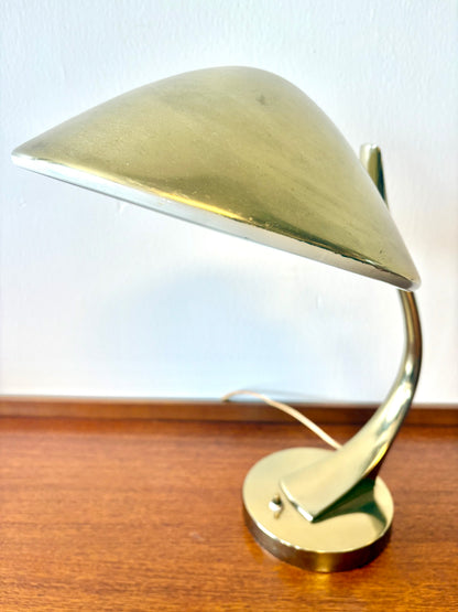 Mid Century Brass Saucer Table/Desk Lamp by Laurel