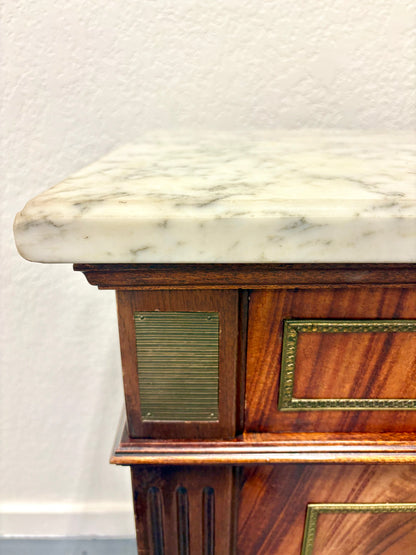 Antique Louis XVI Style Marble Top Sideboard - France