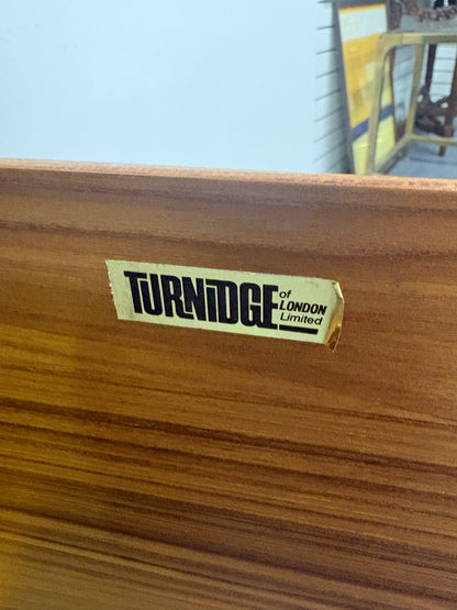 Mid Century Teak Cocktail Cabinet With Drop Down By Turnidge - England