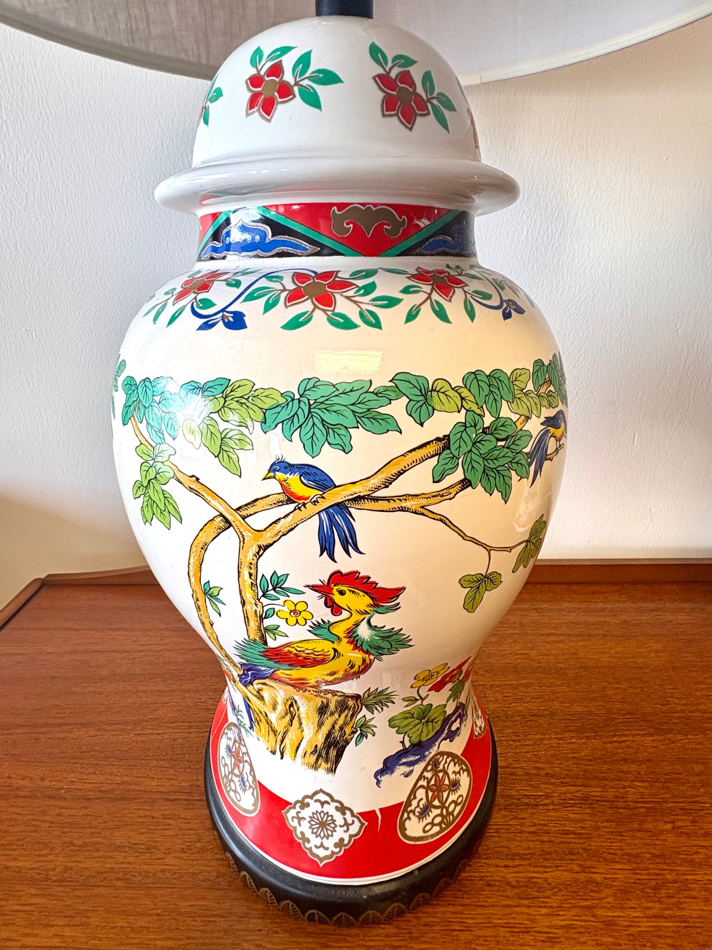 Mid Century Chinoiserie Style Pair of Table Lamps by Paul Hanson