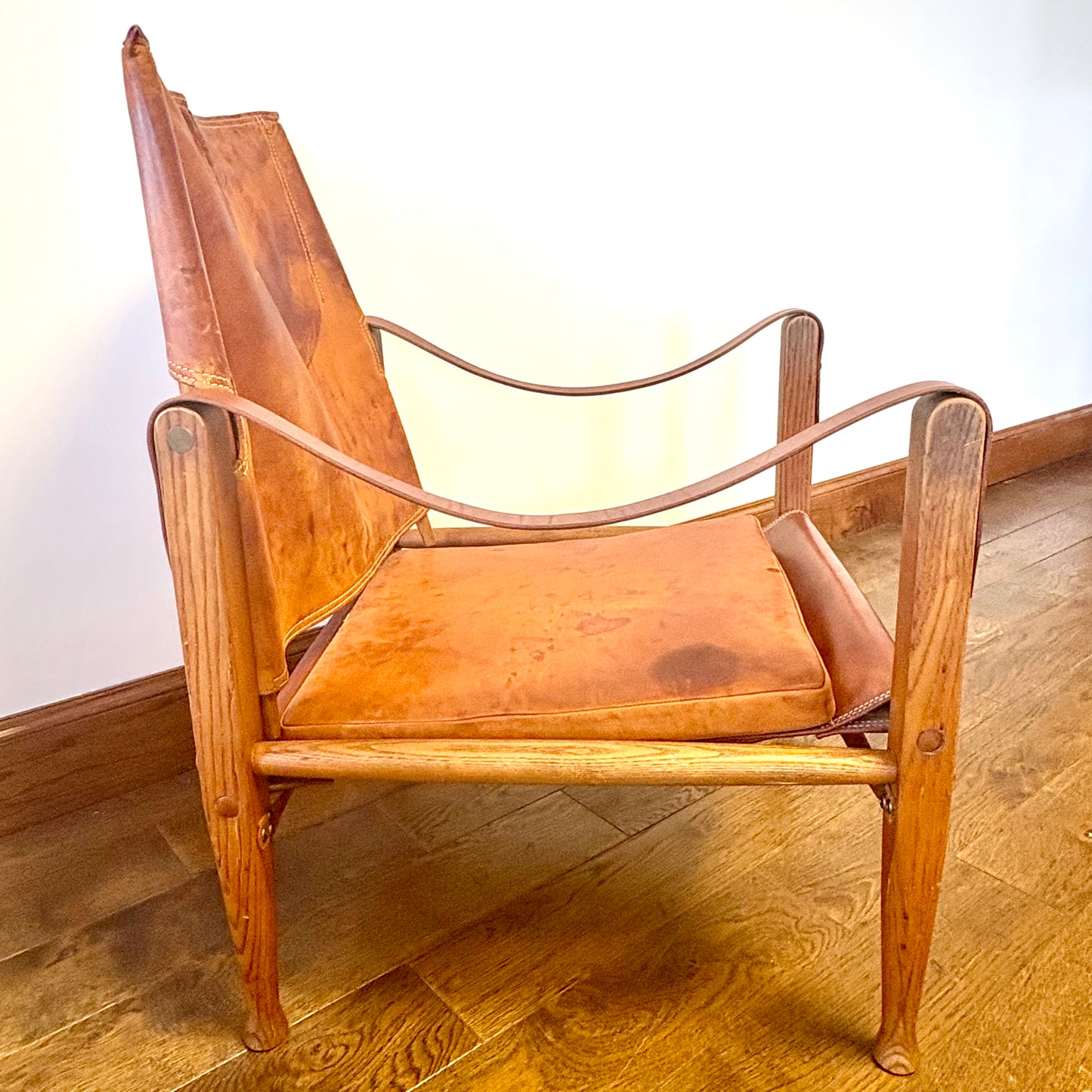 VINTAGE KAARE KLINT SAFARI CHAIR, DENMARK 1930s