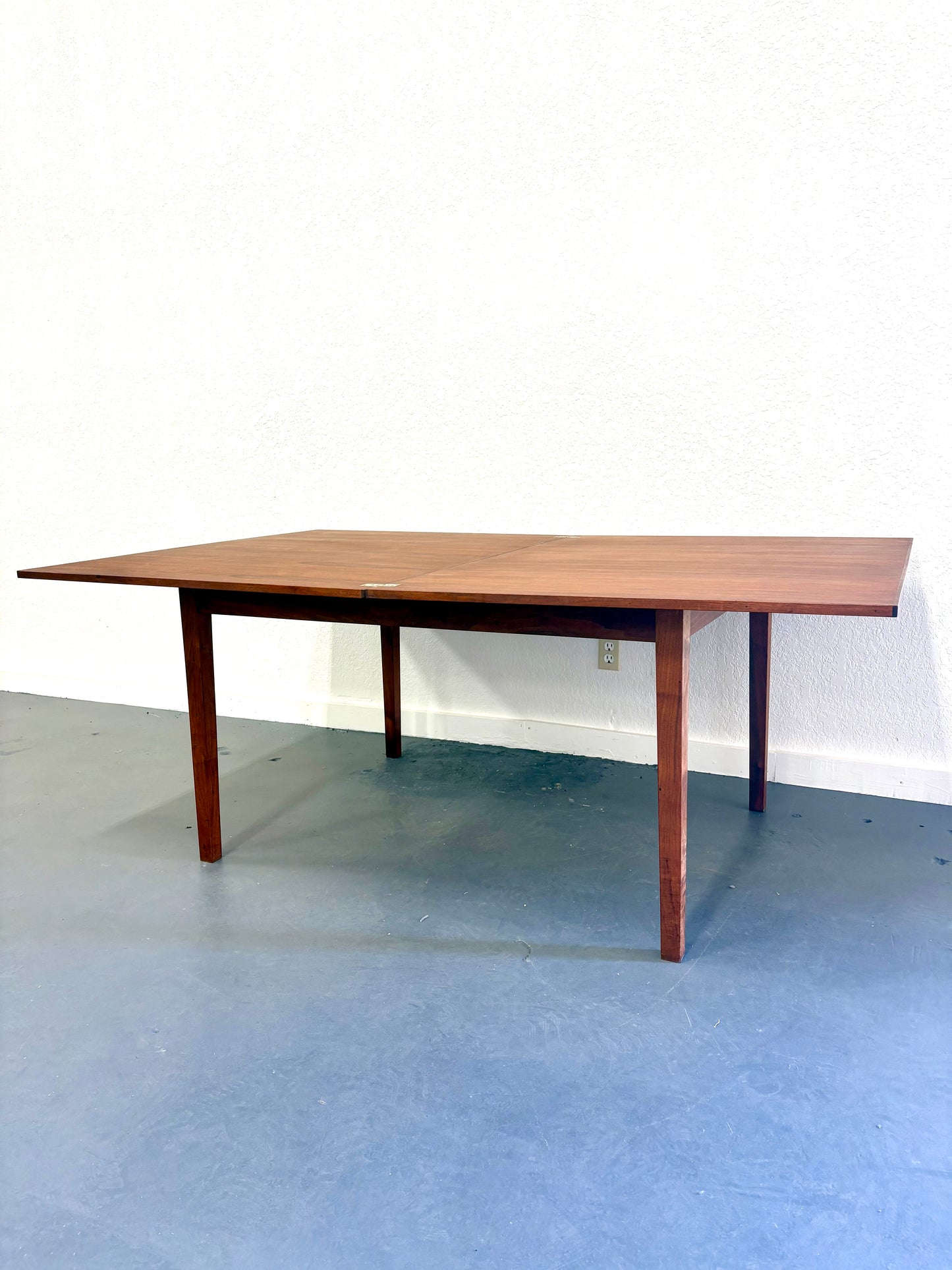 Mid Century Articulating Walnut Custom Made Dining Table