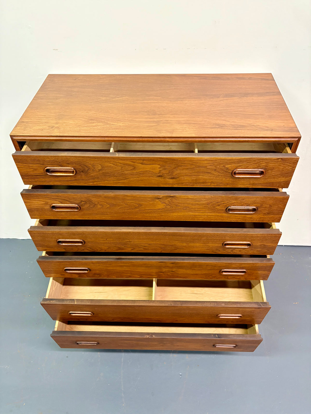 Mid Century Six Drawer Tall Dresser By Jack Cartwright for Founders - American