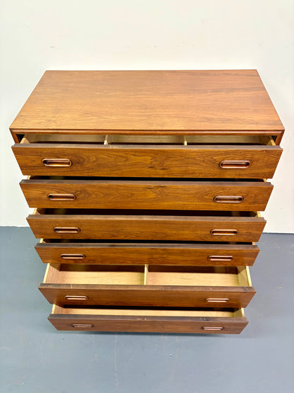 Mid Century Six Drawer Tall Dresser By Jack Cartwright for Founders - American