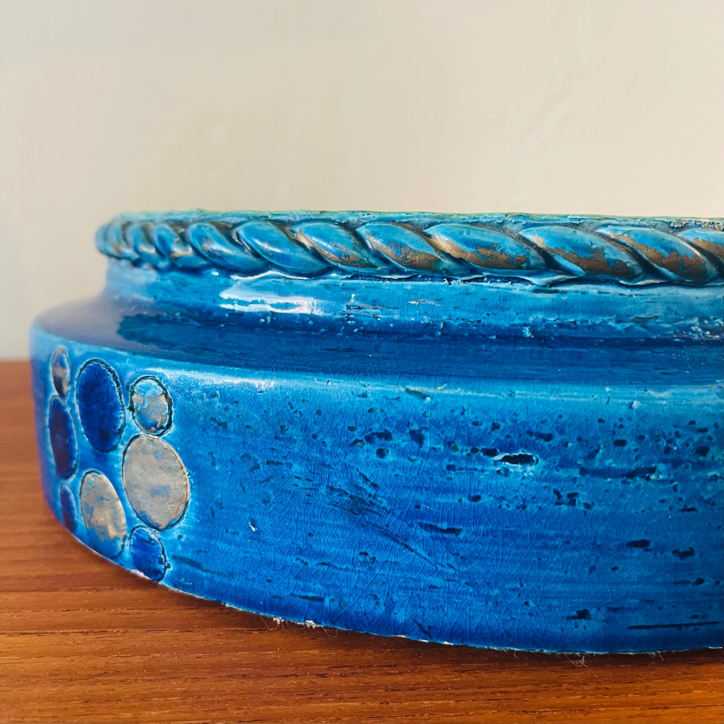 LARGE VINTAGE ALDO LONDI FOR ROSENTHAL NETTER CERAMIC BOWL, ITALY