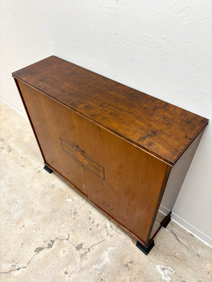 Antique Art Deco Walnut Cabinet - Sweden