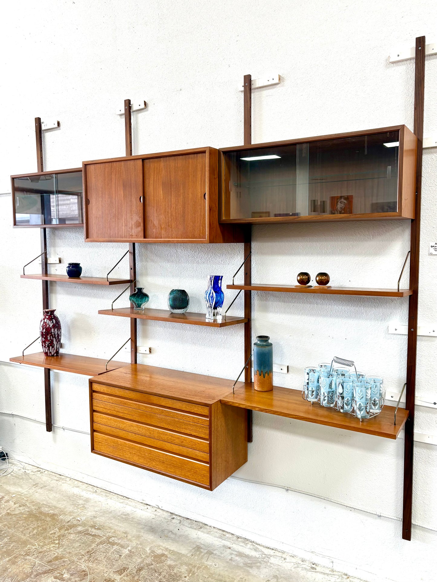 Mid Century 3 Bay Wall Unit by Cado for Royal Systems