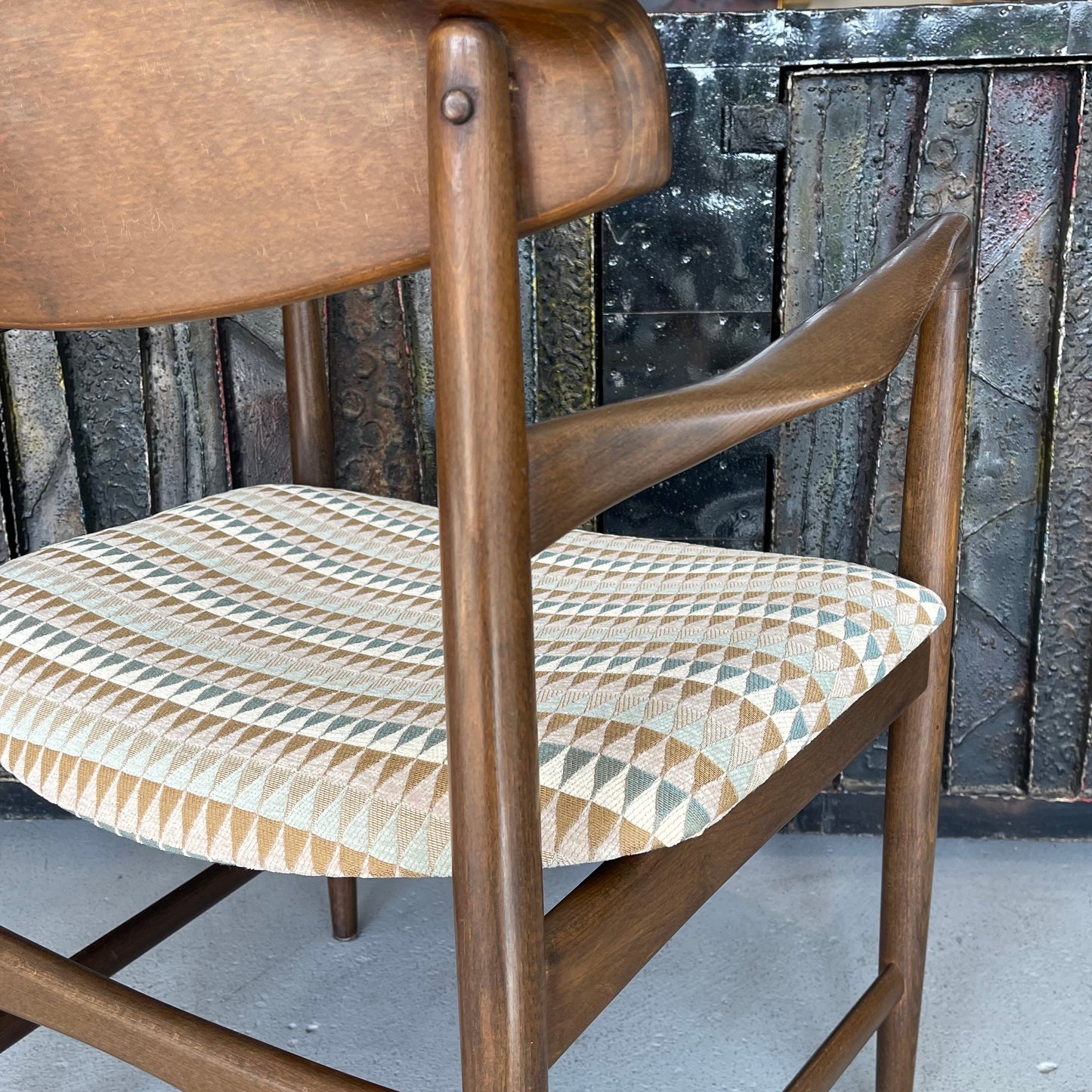 MID CENTURY DANISH MODERN ARM CHAIR BY IB KOFOD LARSEN FOR SELIG