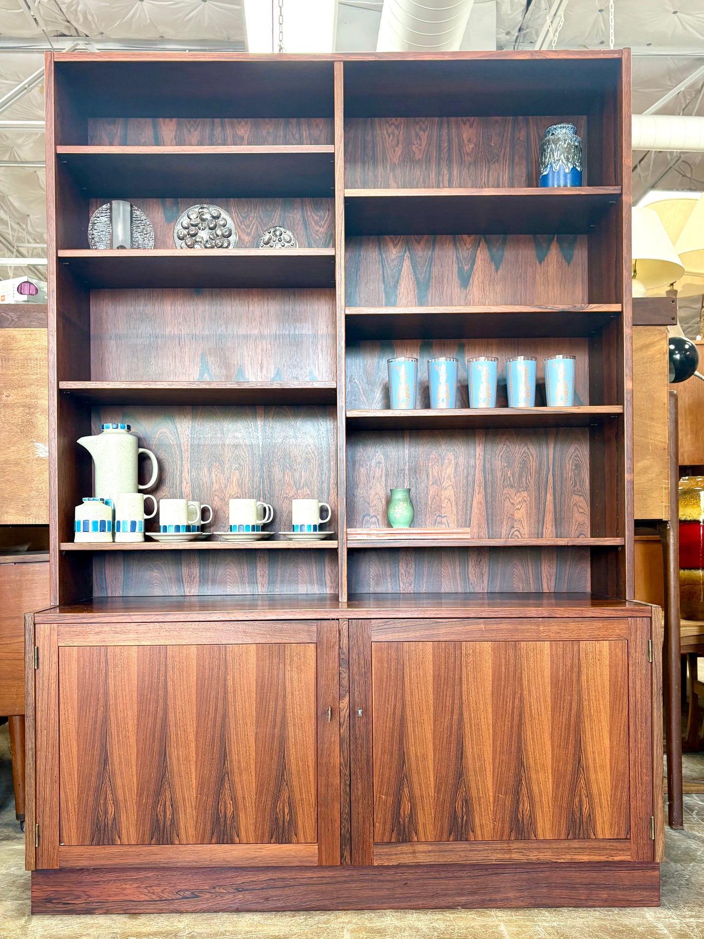 MID CENTURY ROSEWOOD BOOKCASE