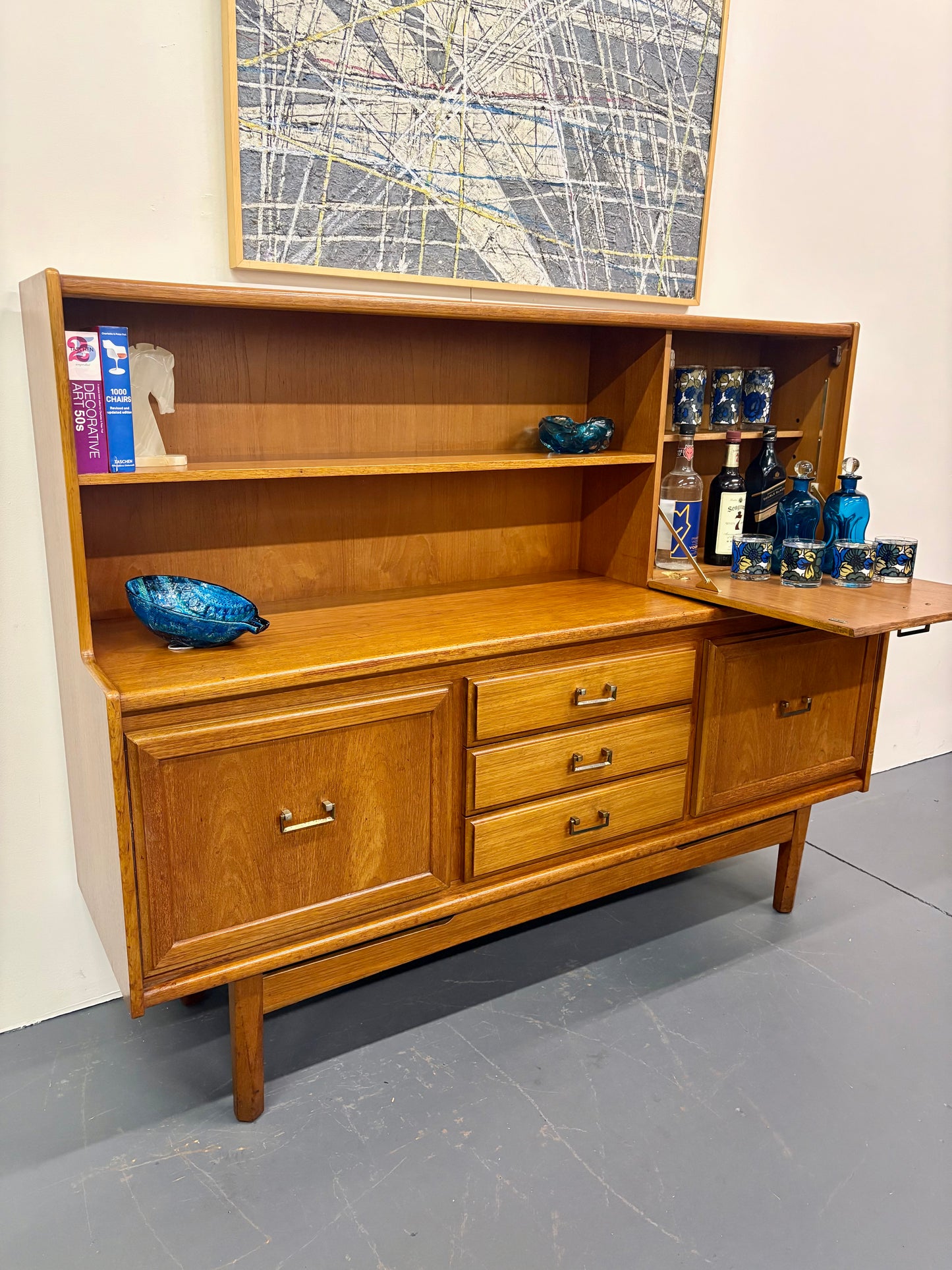 Mid Century Teak Cocktail Bar Imported From England