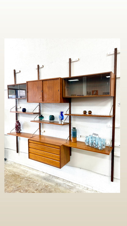 Mid Century 3 Bay Wall Unit by Cado for Royal Systems