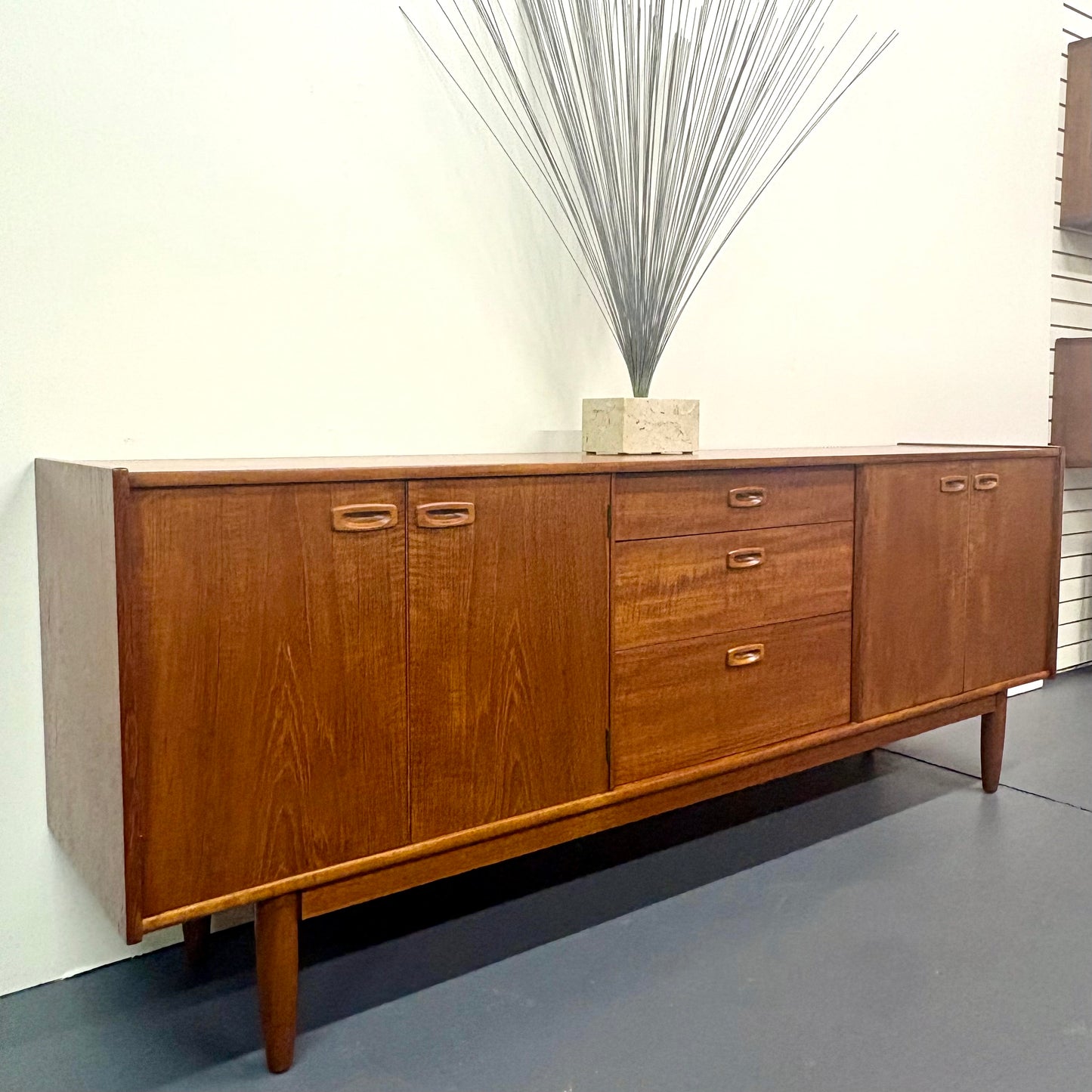 Rare Long Mid Century Teak Credenza/Sideboard By Nils Jonsson For Troeds