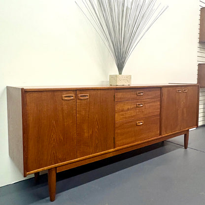 Rare Long Mid Century Teak Credenza/Sideboard By Nils Jonsson For Troeds