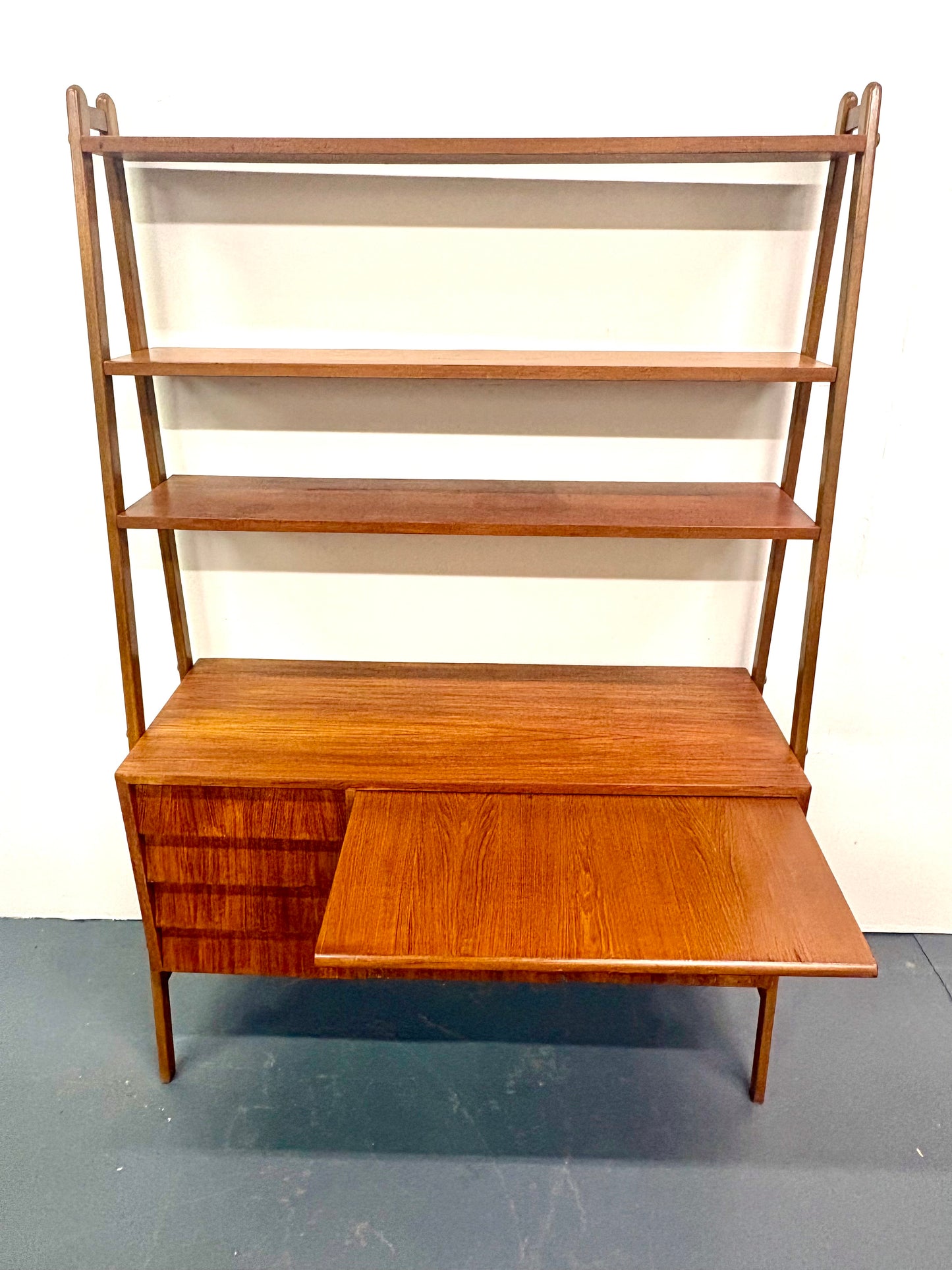 Mid Century Teak Secretary/Bookshelf - Sweden