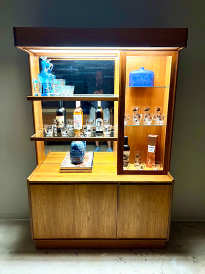 Mid Century Teak Lighted Dry Bar By Turnidge of London - England