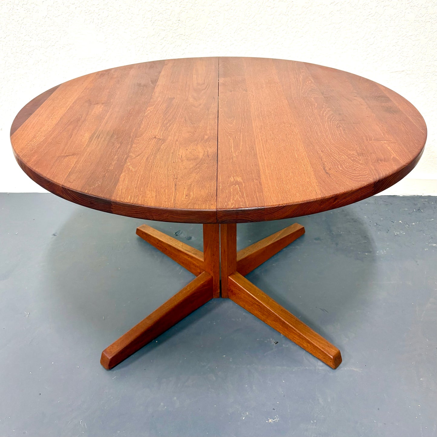 1960s Mid Century Teak Trestle Base Dining Table - Denmark