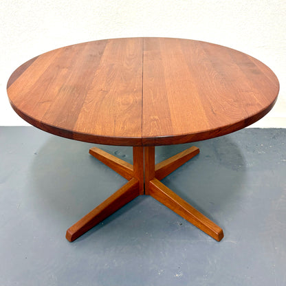 1960s Mid Century Teak Trestle Base Dining Table - Denmark