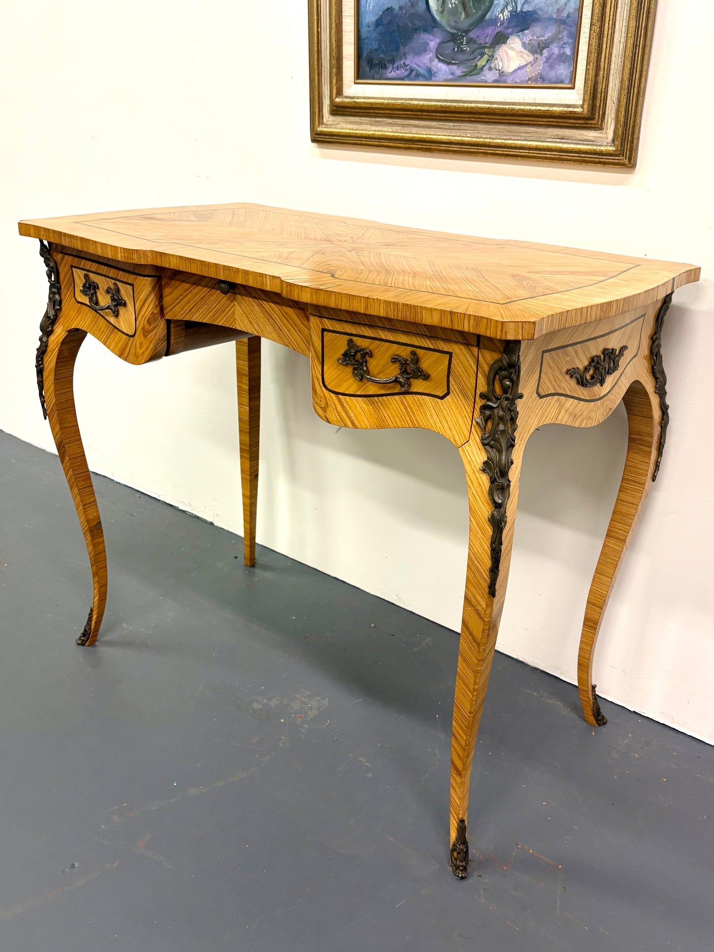 Antique French Writing Desk/Table with Ormolu Detail