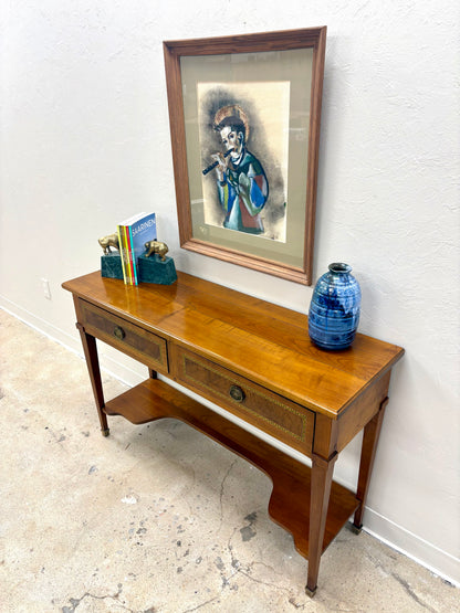 French Mahogany Console/Hall Table With Drawers - France