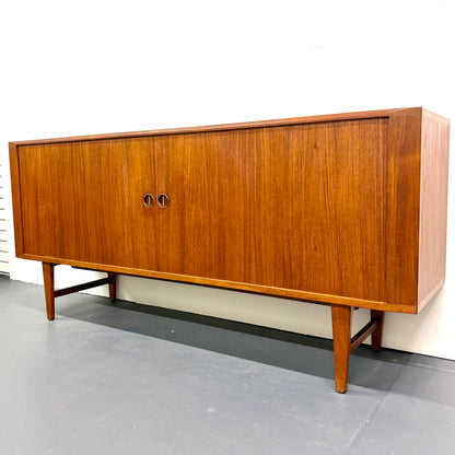 Rare Mid Century Teak Tambour Door Credenza/Sideboard by Harry Ostergaard