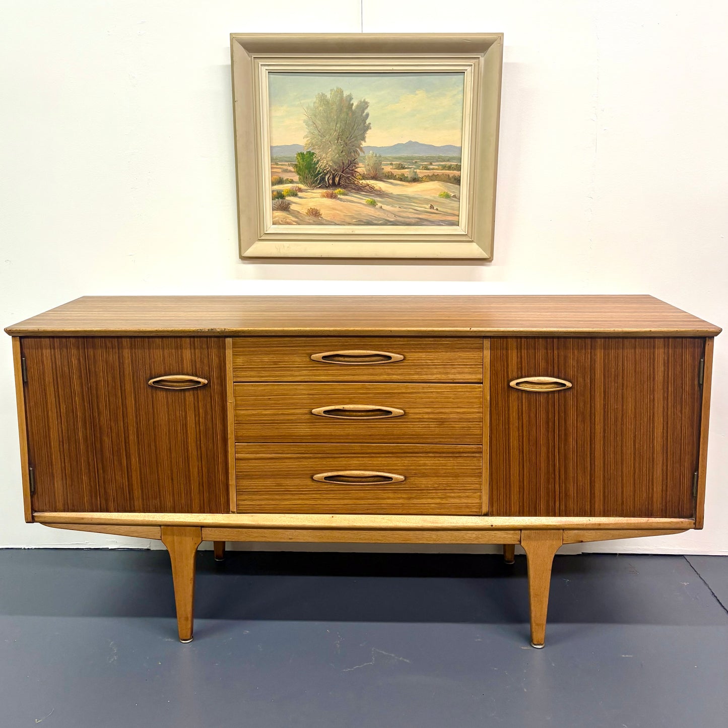 Mid-Size Mid Century Teak Credenza/Sideboard by Jentique Of England