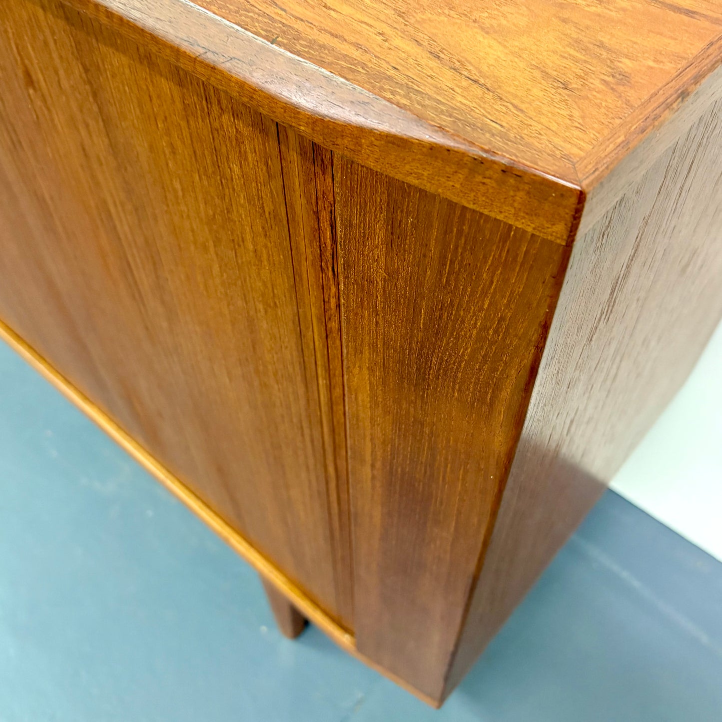Rare Mid Century Teak Tambour Door Credenza/Sideboard by Harry Ostergaard