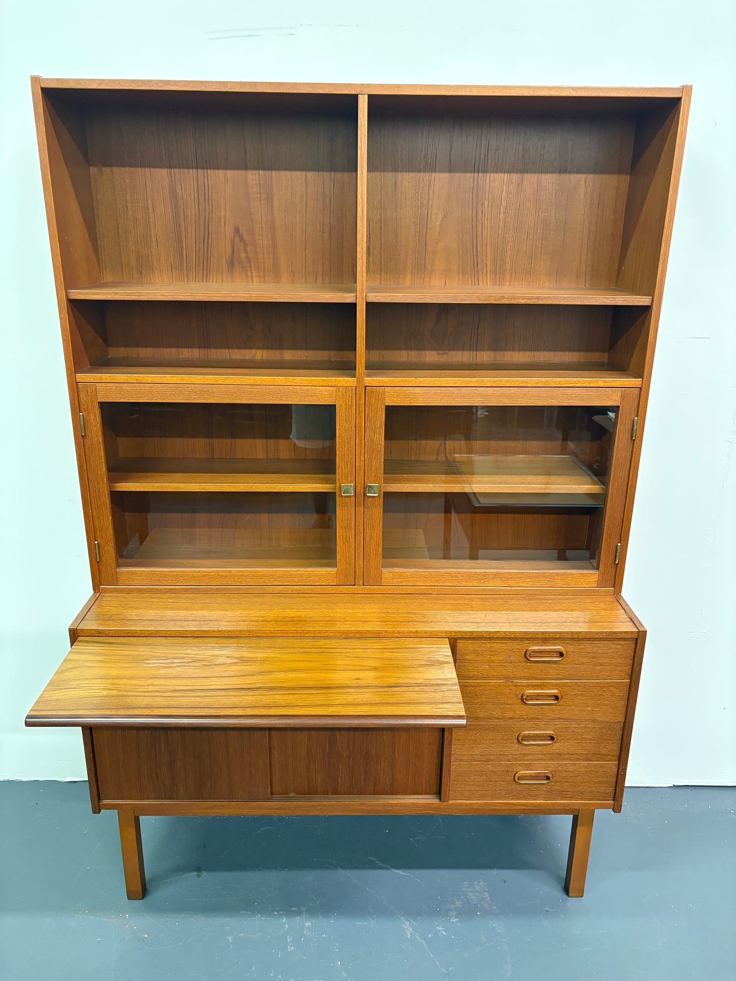 Mid Century Teak Secretary/Bookshelf - England