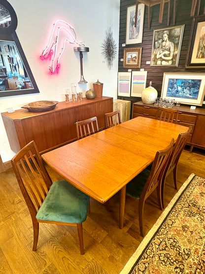Mid Century Teak Butterfly Leaf Dining Table - England